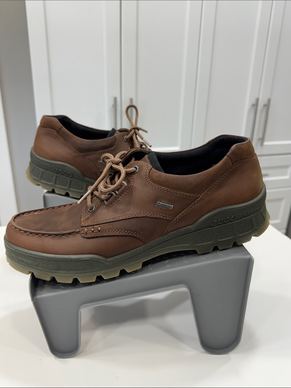 ECCO Track GORE-TEX Brown Leather Walking Shoes – Men’s EU 46 / US 12–12.5 - Picture 10 of 16
